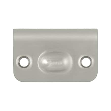 Strike Plate For Ball Catch & Roller Catch; Satin Nickel - Solid